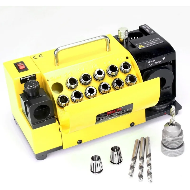 Drill Bits Sharpener, MR-13A Drill bit Grinding Machine 3-15mm, 95° to 135° Point Angle Adjustable Drill Bit Re-Sharpener