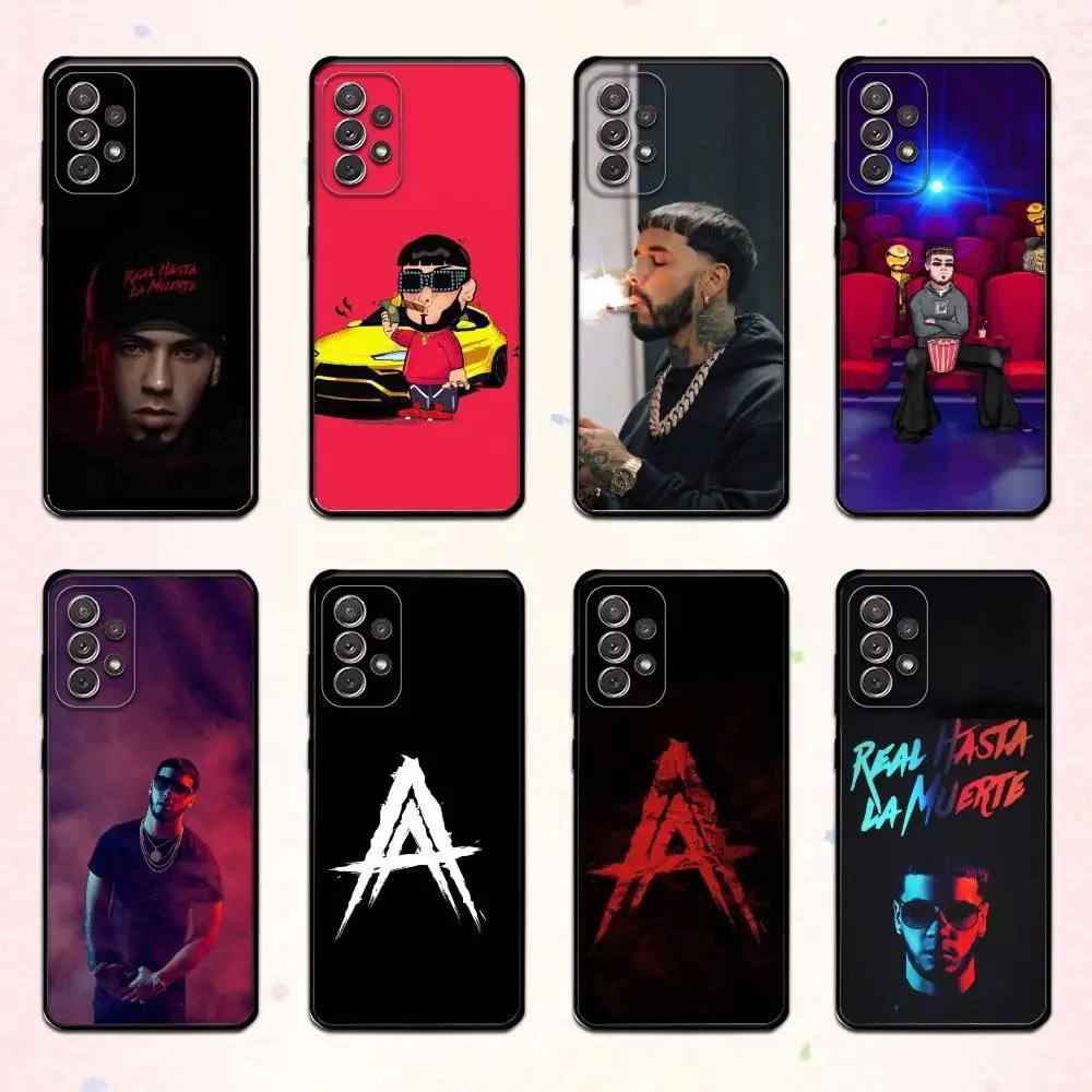

Singer A-Anuel AA Phone Case For Samsung S 25,24,23,22,30,21,10,9,Ultra,Plus,Lite,FE,4,5 G Soft Black Case
