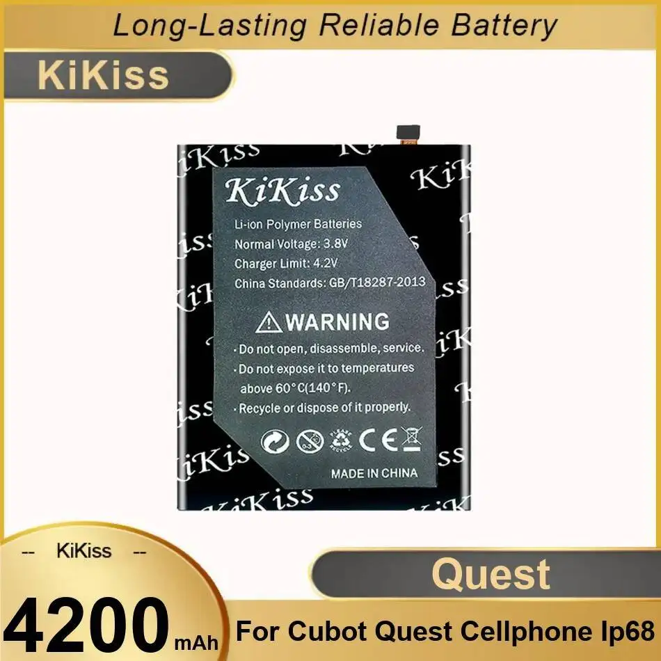 

Mobile Phone Battery 4200Mah For Cubot Quest Cellphone IP68 Sports Rugged Helio P22 Octa-Core 5.5"R Lite