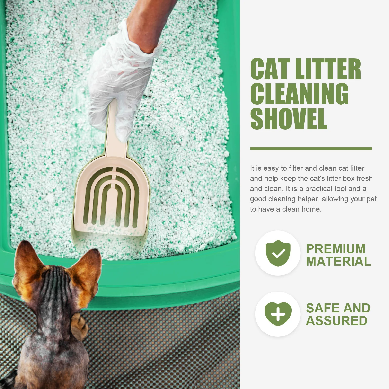 

1Set Cat Litter Scoop Smooth Surface Handheld Shovel Filter Cat Waste Efficiently Household Pet Litter Cleaning Tool