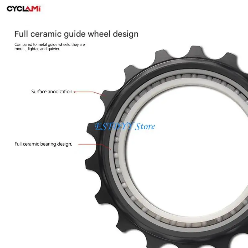 

G6DE Efficient Eccentric Derailleurs Pulley or Enhances Chain Grip And Smooth Shifting