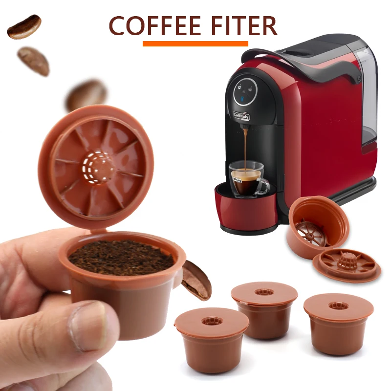 3PCSHigh Quality Reusable Coffee Filter Capsules for Caffitaly Refillable Plastic Coffee Pods Fit for Caffitaly Refill Capsule