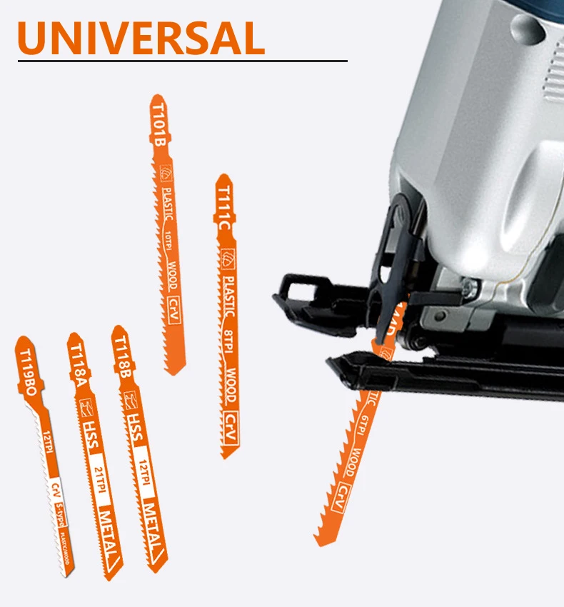 10 قطعة T-عرقوب بانوراما شفرات مجموعة HSS متنوعة للخشب البلاستيك قطع المعادن سريع قطع شفرات المنشار المنحنية للمناشير الكهربائية #5