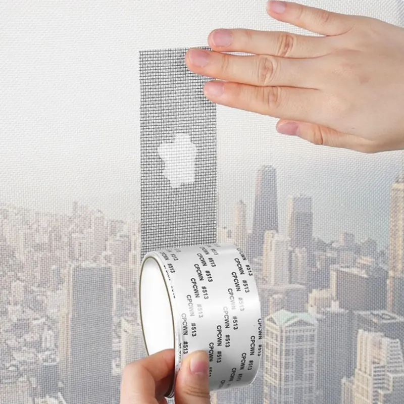2 Rolls Window Screen Repair Tape Self Adhesive Mesh Patch for Door Window Net Holes Fixing Anti Mosquito Insect Proof