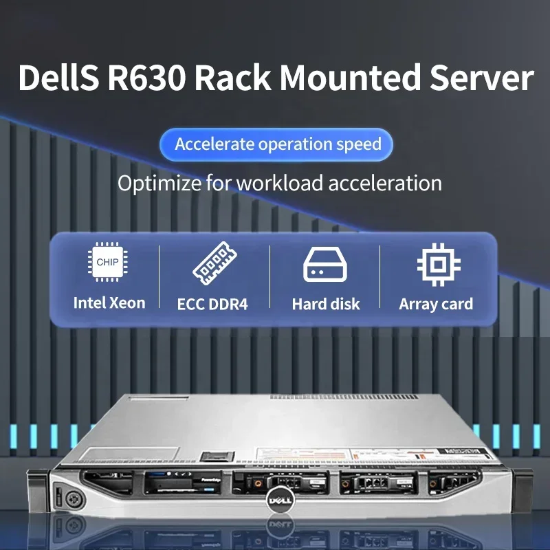 Original Poweredge R630 E5-2680 V4 8sff  Server Rack Mount Chassis Server used Dell Best Selling R630 R640 Server