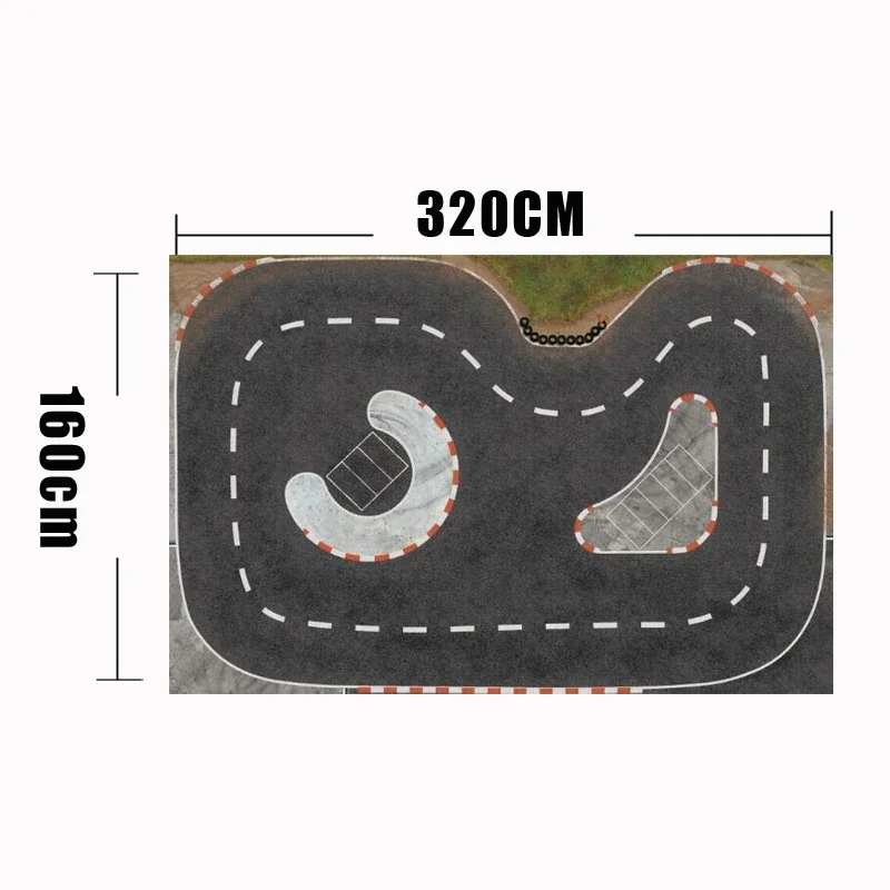 RC Car Simulation Race Track Drift Runway Racetrack for 1/28 1/24 MINI-Z RW00 DRZ AMG GLD BMX 4WD Professional Drift Track