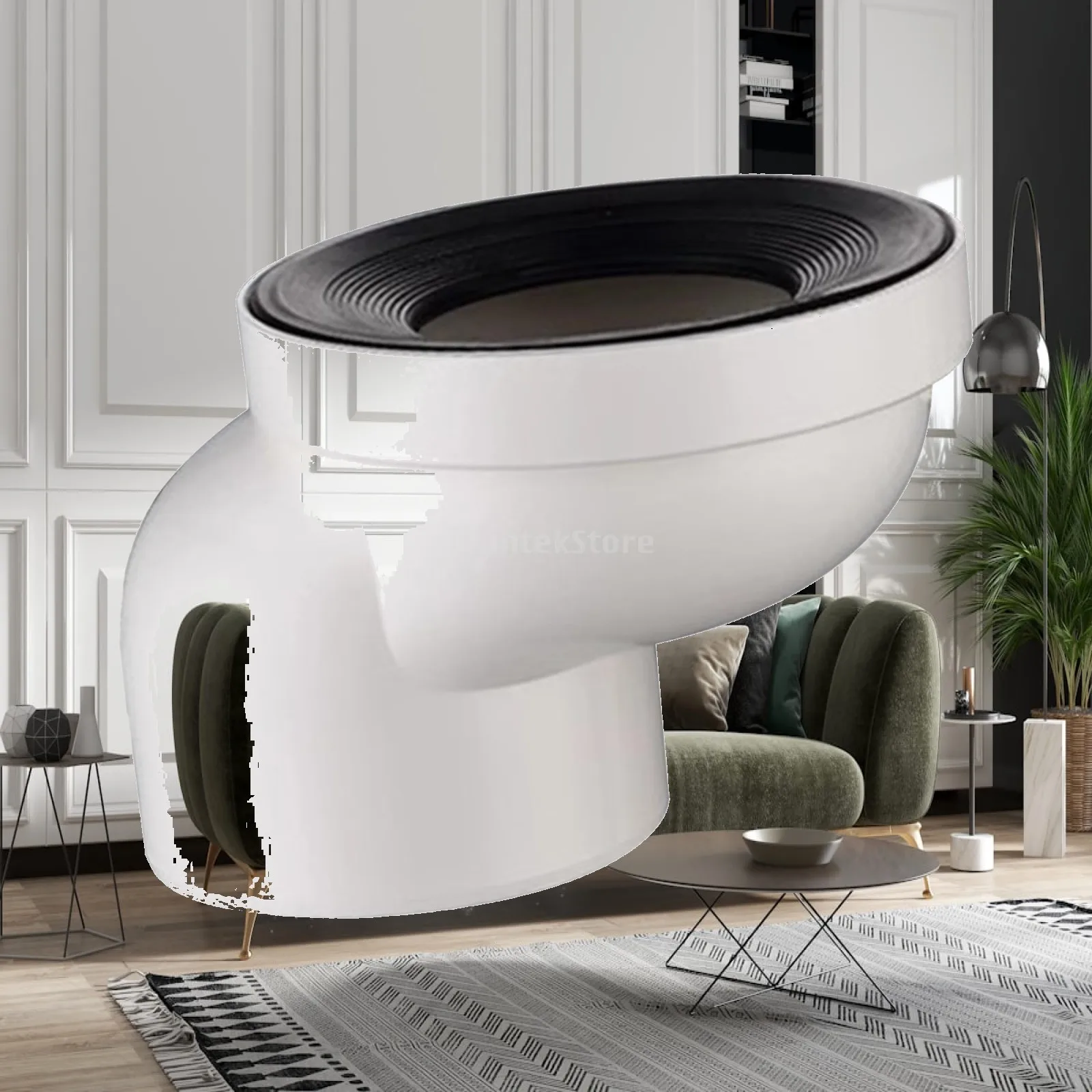 Plumbing Pipe Toilet Offset Adapter PVC Toilet Flange Shifter Bathroom Waste Drain Solution for DIY Repairs