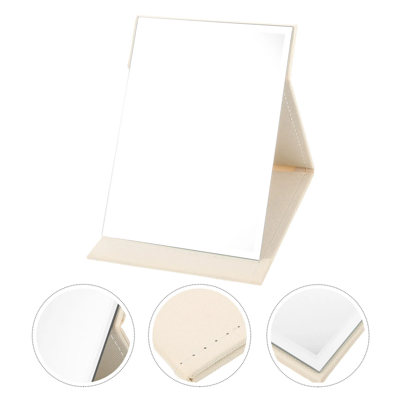 Stijlvolle opvouwbare make-upspiegel, draagbare make-upspiegel voor bureau en reizen, groot, helder reflectie, verstelbaar ontwerp