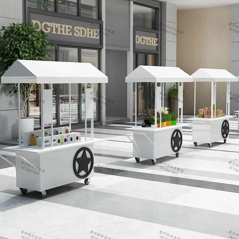 European creative wrought iron floats, supermarkets, promotional cars, mobile shelves, flower shops, decorations, outdoor market
