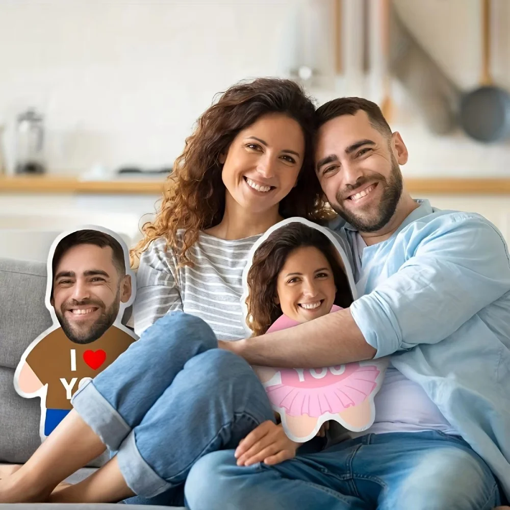 Customized photo pillow with _Uniquely special Valentine's Day and birthday giftsthat can be hugged