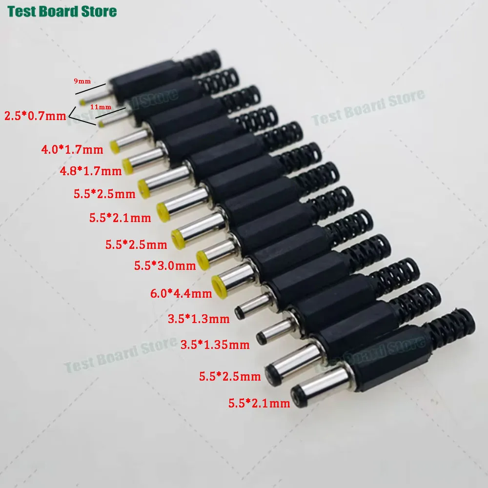 1Pcs DC power Male Plug 5.5 * 2.1mm 5.5 * 2.5/5.0 * 3.0/6.0 * 4.4/2.5 * 0.7/4.0 * 1.7mm  Charging Solder Plugs Jack Connector