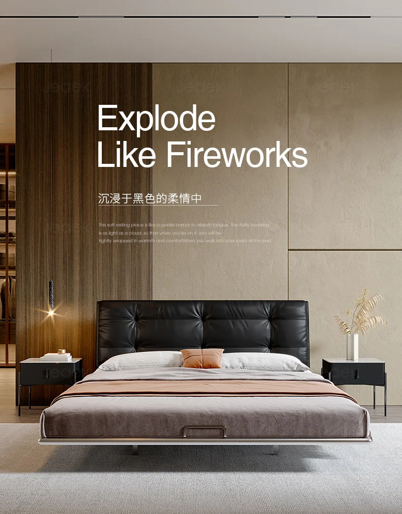 Кровать Cloud со стальным каркасом, 1,8 метра, высококачественная двуспальная мягкая сумка для главной спальни