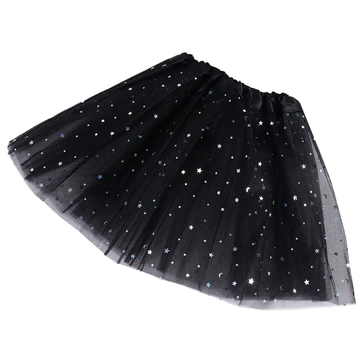 AOAO-ملابس الفتيات الصغيرات الذكية نجوم الترتر ثوب نسائي رقص الباليه توتو تنورة سوداء #2