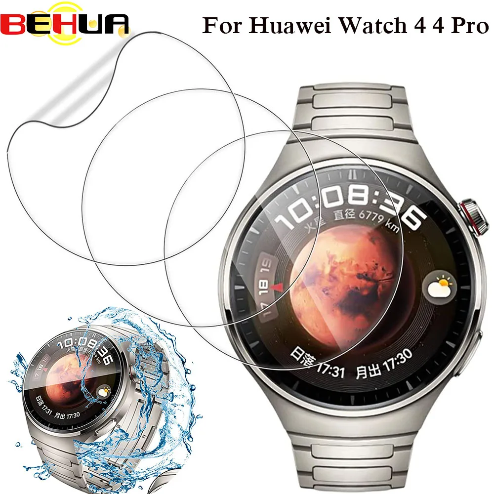 BEHUA لينة بولي TPU HD واضح فيلم واقية الحرس لهواوي ساعة 4 Watch4 برو Smartwatch حماية غطاء حامي الشاشة الكاملة