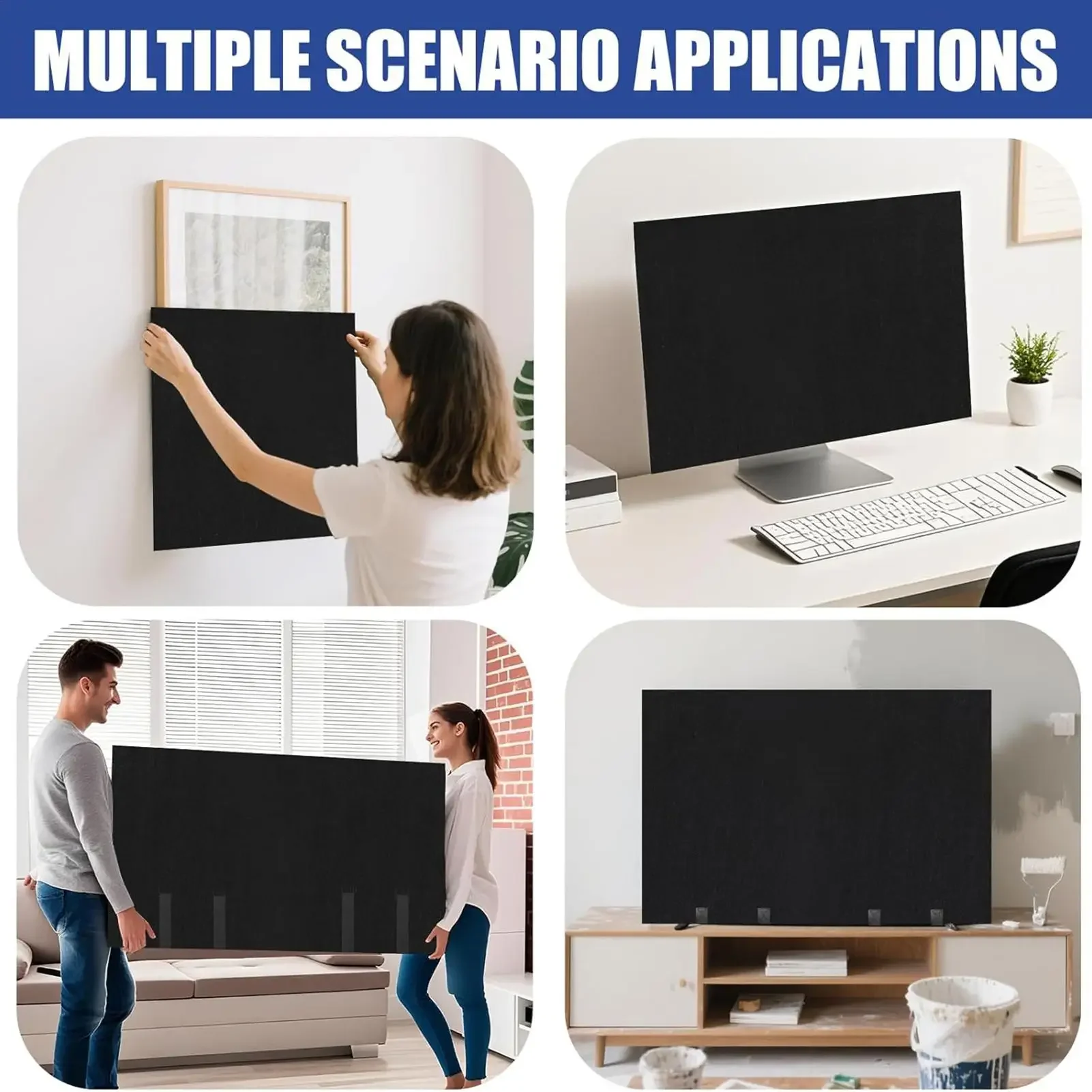 TV Dust Cover Anti-Scratch Wear-Resistant Dust-Proof Television Dust Cover Screen Protector For Apartment Dorm Hotel Farmhouse