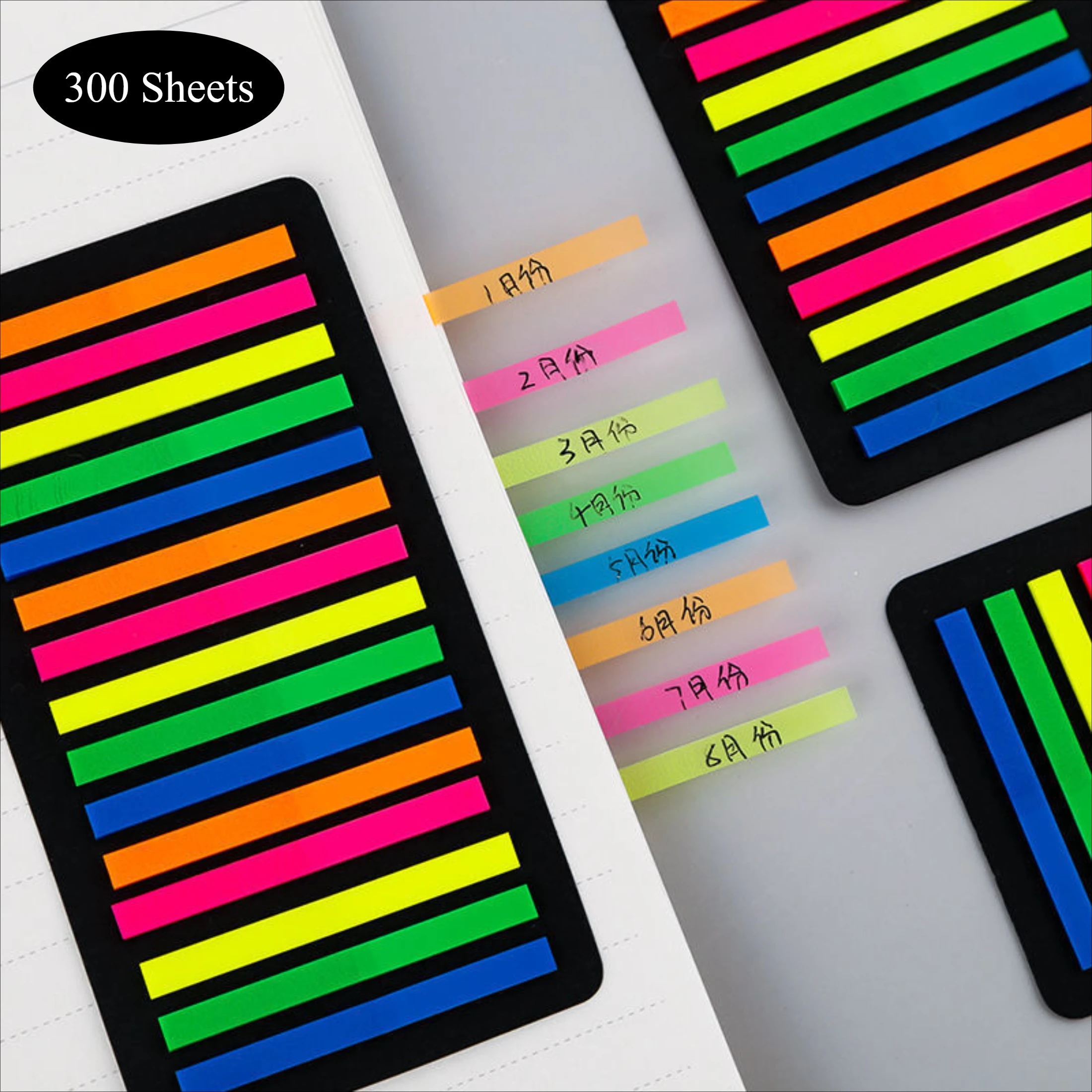 Professional Highlighter Index Sticky Strips, Book Tabs Tag Reading Markers, Clear See Through Sticky Notes