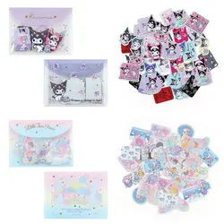 40 szt. Sanrio Kuromi moja melodia Cinnamoroll uroczy tektura komputer Laptop zabawka naklejka