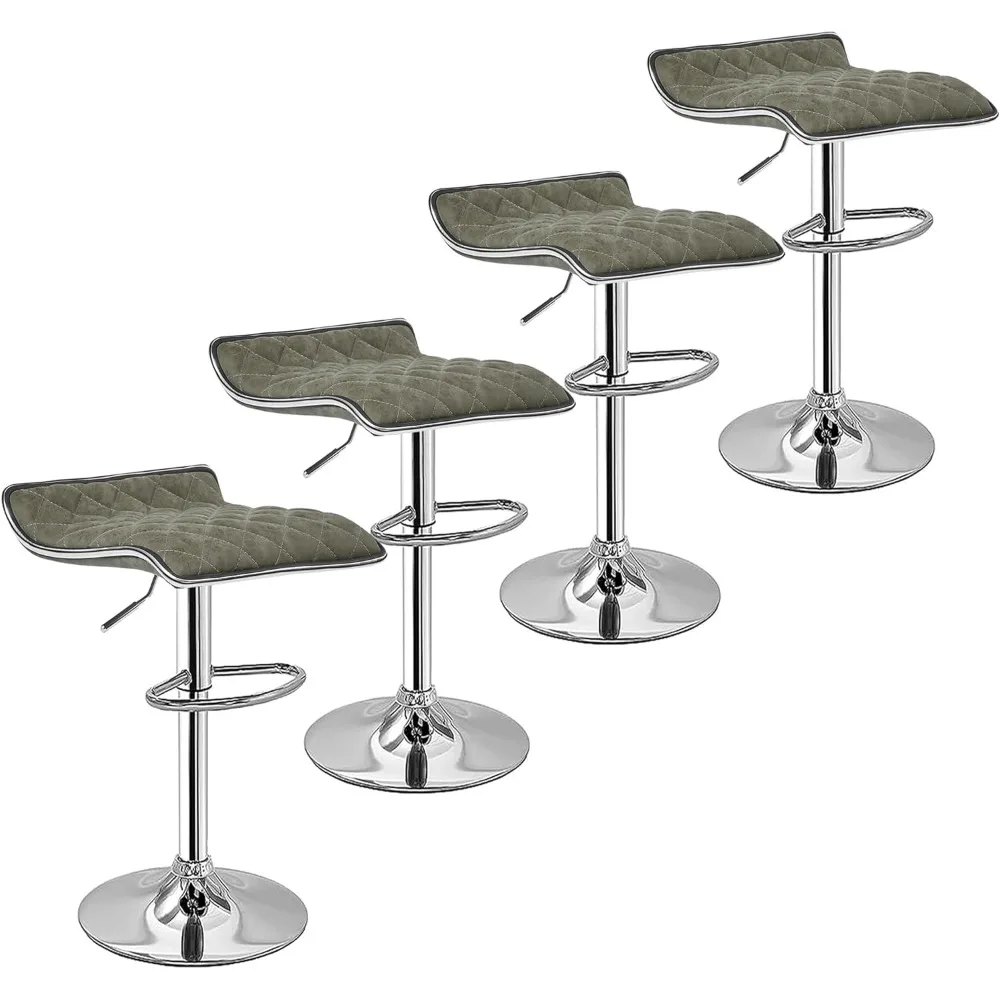 Bar Stools Set of 4, Adjustable Bar Stools, Bar Height Stools for Kitchen Counter