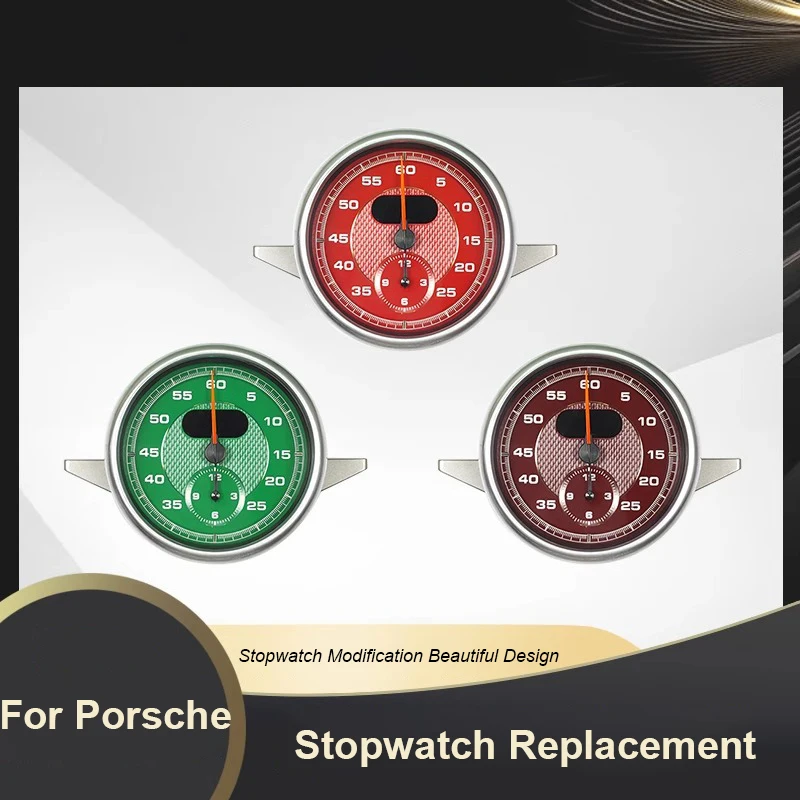 

For Porsche Cayenne Macan 718 Panamera 911 Car Metal Compass Clock Stopwatch Paper Red Yellow White Green Interior Modification