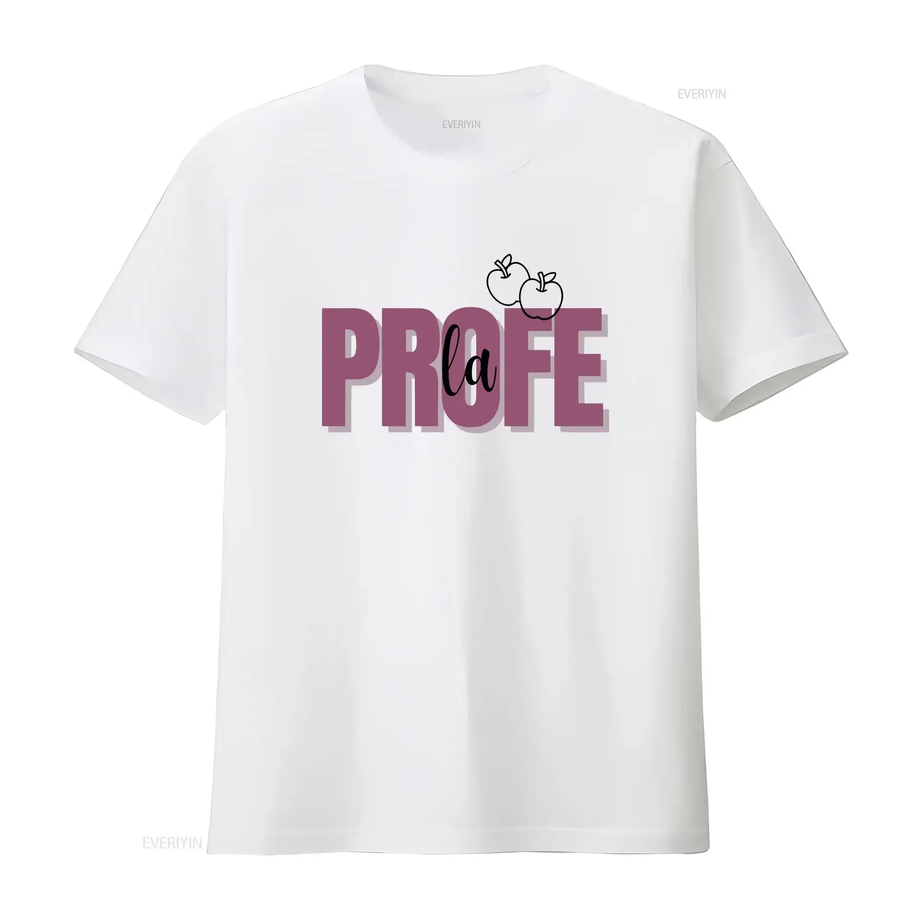 La profe t shirt Camiseta para maestra profesora vintage Washed fashion Slightly Versatile Stylish Comfortable