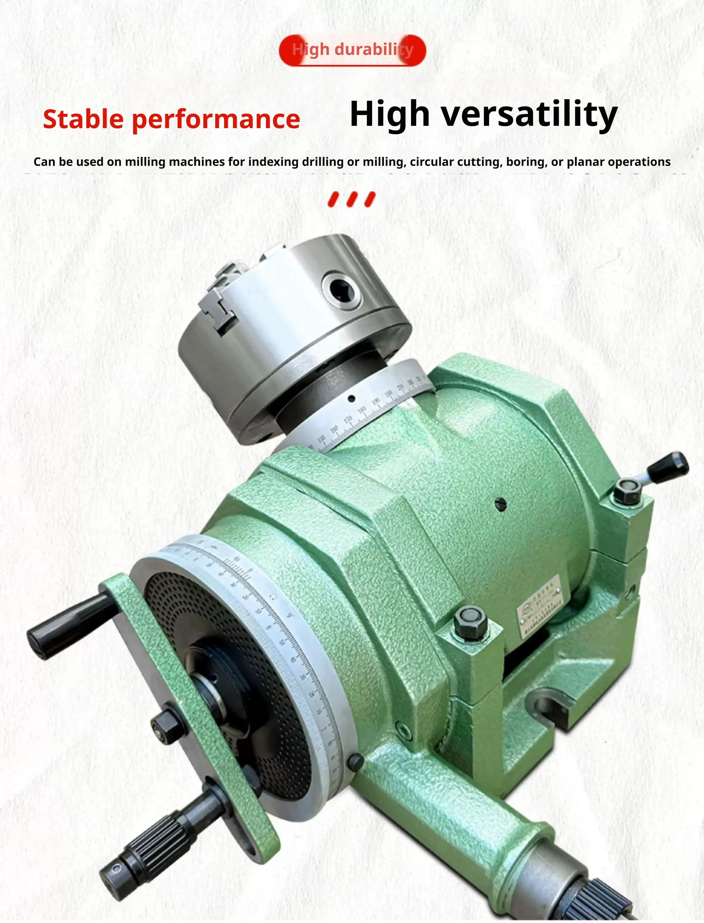Universal Dividing Head, Milling Machine Dividing Disc F11-80/100/125/160/200 Rotary Table