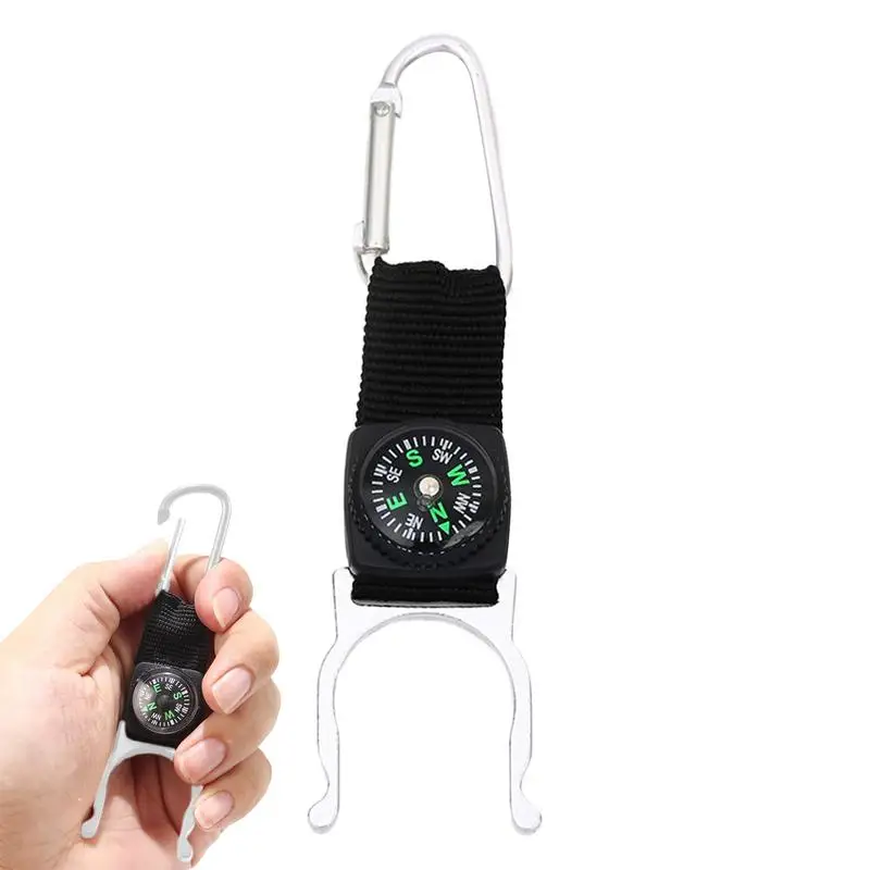 

Water Bottle Ring Holder Portable Mineral Water Bottle Clip With Compass Water Bottle Clip For Backpack Belt For Hiking