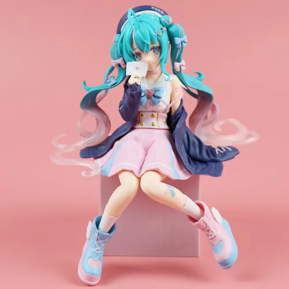 Nuovo Hatsune Miku Anime figura Sakura rosa posizione seduta PVC Action figure modello giocattolo decorazione raccogliere regali