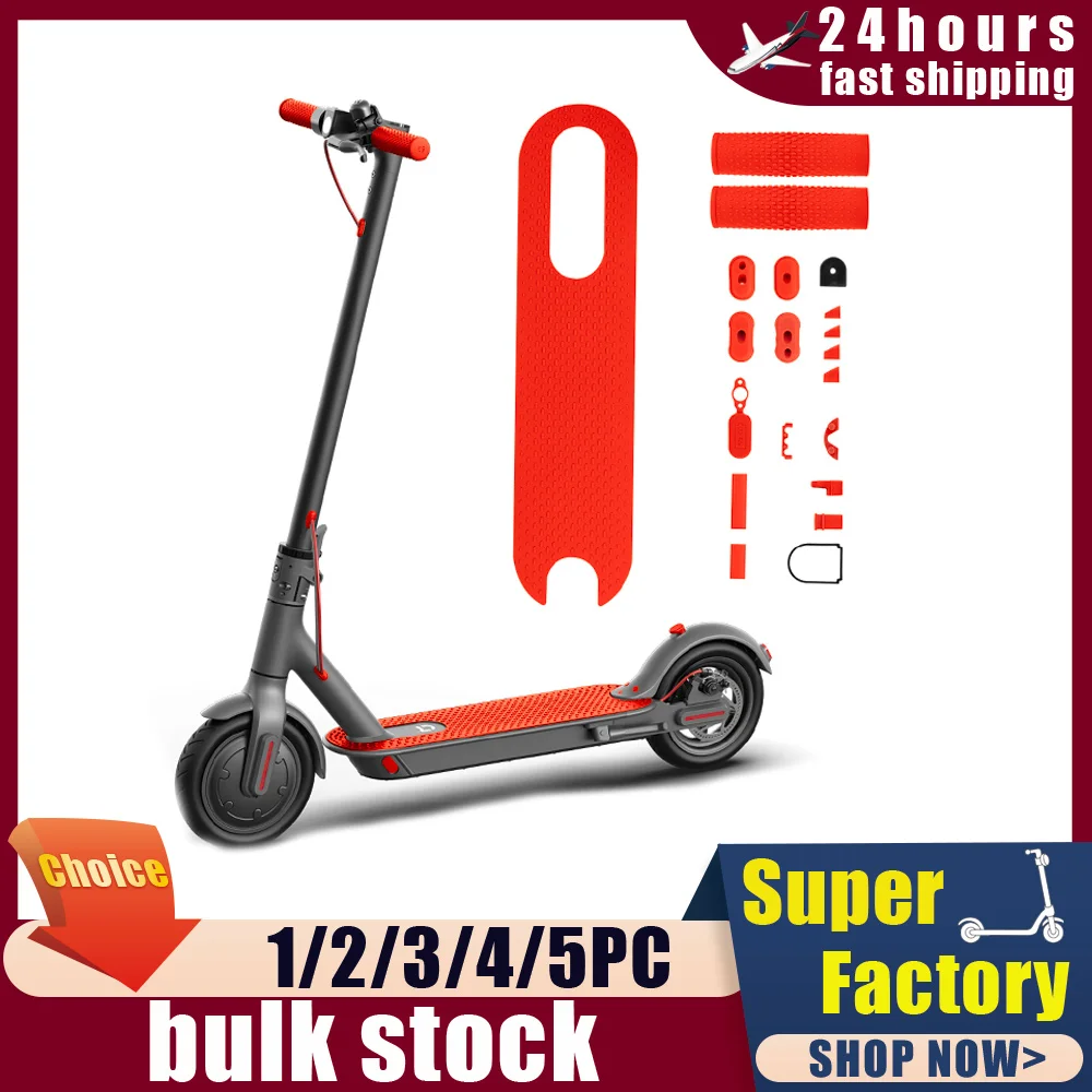 Silikon Fuß Pad Sets Elektrische Roller Lade Port Staubdicht Gummi Fall Für Xiaomi Mijia M365 Anti-slip Lenker Grip teil