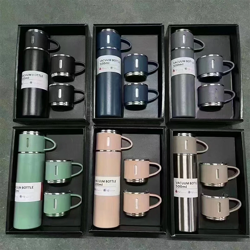 500ml Insulation Bottle Stainless Steel Vacuum Bottle Hot Water Bottle Tea Cup Office Business Style Fathers Day Gift Coffee Cup