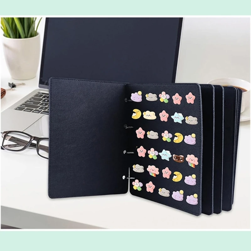 Pin Display Book Storage Pin Storage Case Practical Felt Pin Organizer Bag Protective Cover Brooch Earring Storage Holder Page