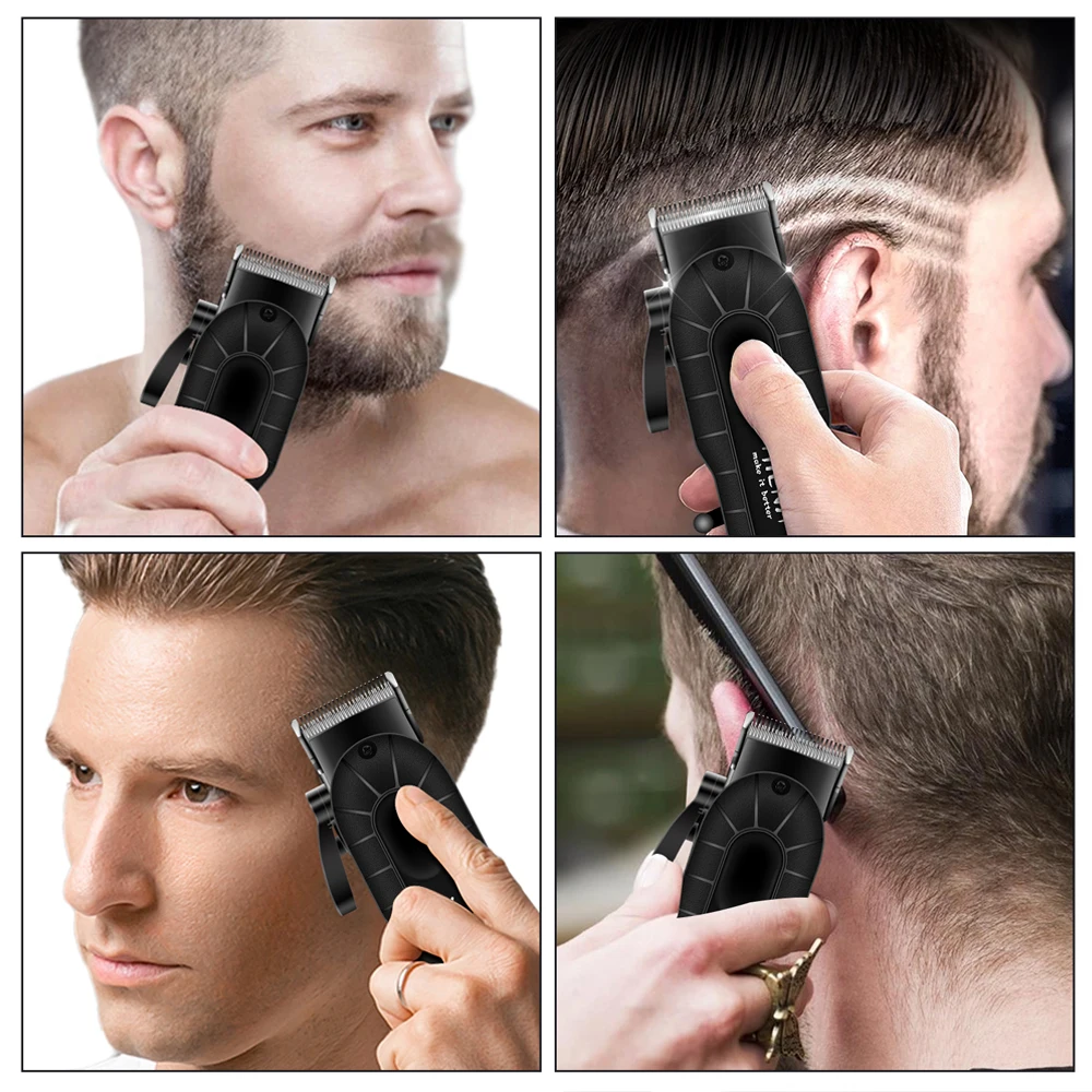 Professional 3-speed adjustable electric hair clipper, electric shaver, USB charging, electric hair clipper with display