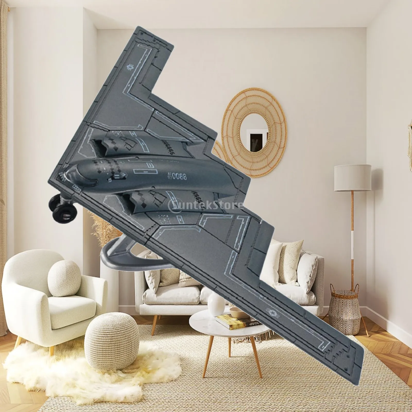 1:200 Scale B-2 Bomber Model Attack Fighter Model for Shelf Livingroom Bar