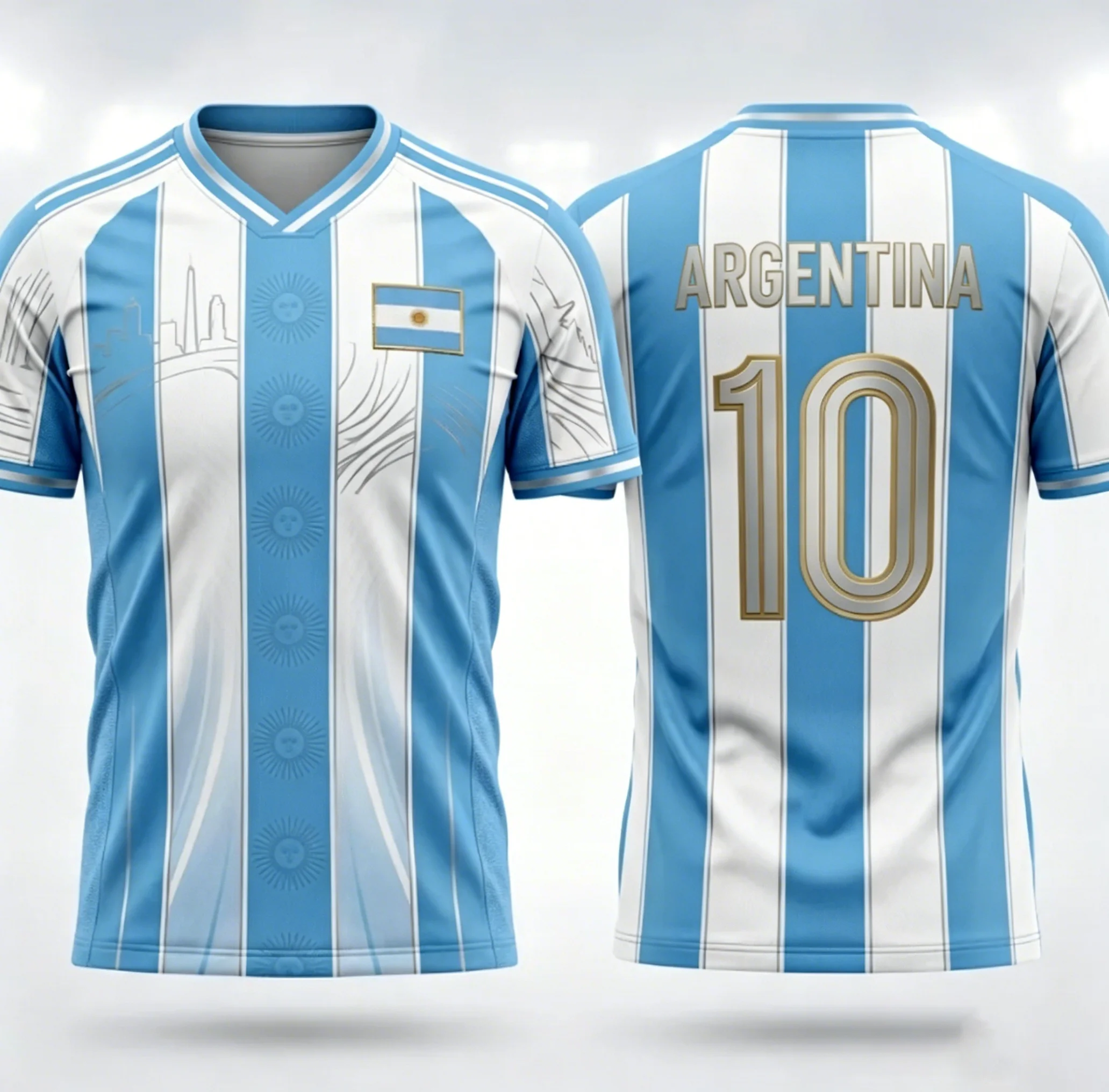 2026 Argentina's new children's T-shirt is suitable for outdoor outings, daily exercise, football games and summer wear.