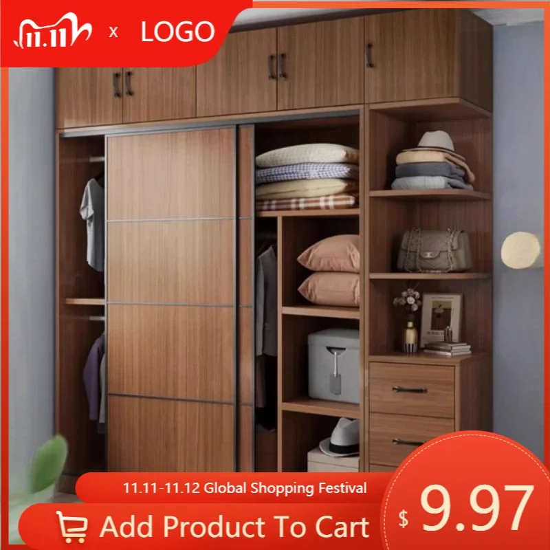 Exhibit Rack Stand Shelf Wardrobe Wood Queen Open Closets Bedroom Wardrobes Storage Cabinet Rangement Chambre Bedroom Furniture