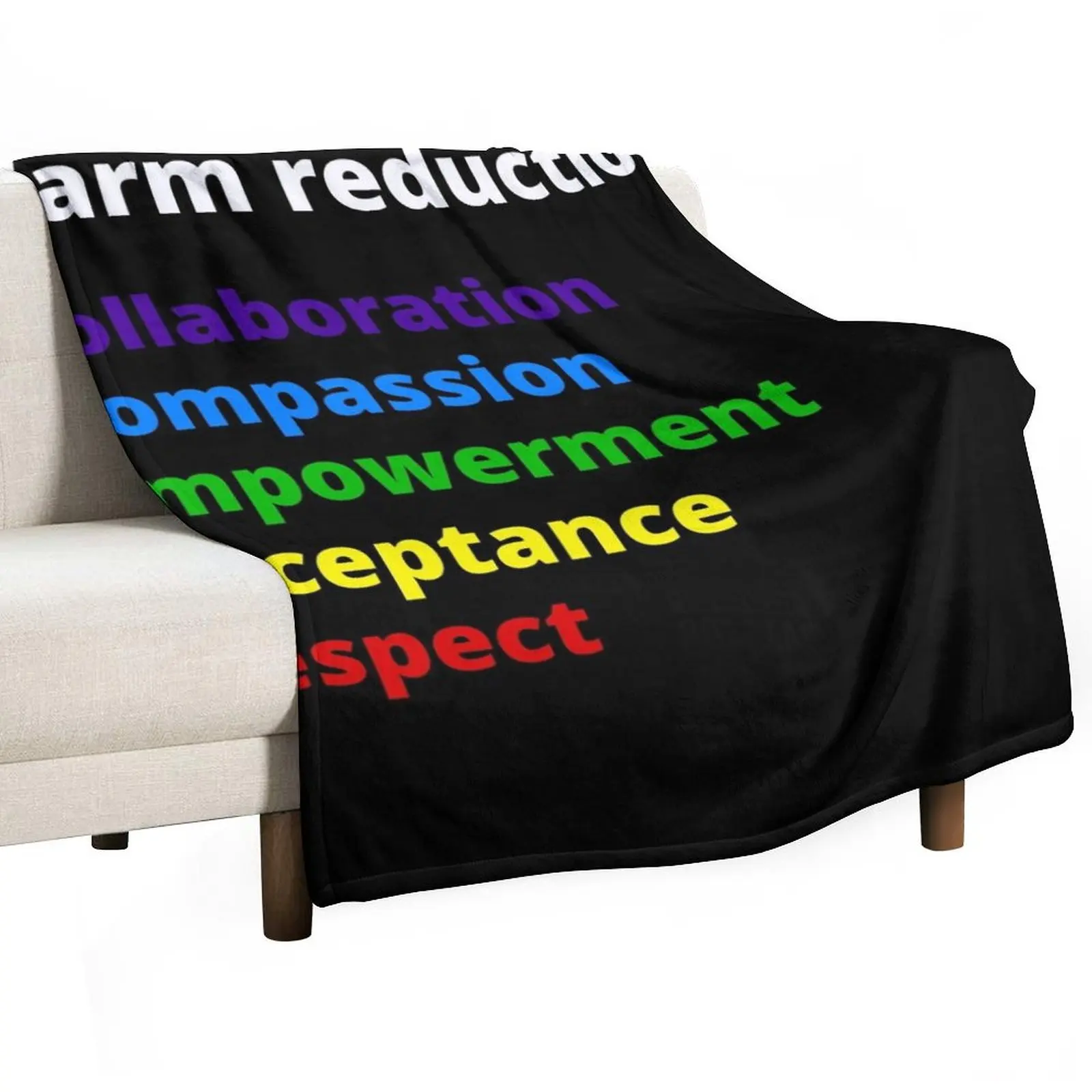 Harm Reduction Model Throw Blanket Loose For Sofa Thin Fashion Sofas Flannel Blankets