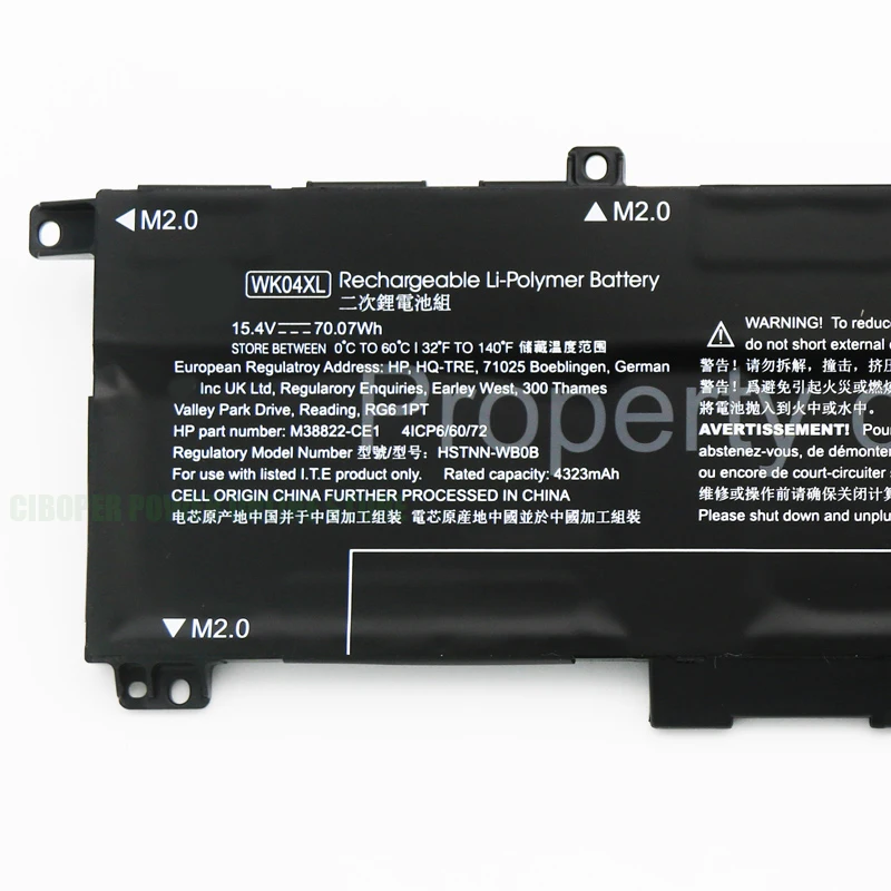 Imagem -02 - Bateria do Laptop Genuína Wk06xl Wk04xl 83wh 70wh para Presságio Série Hstnn-wb0c M41640-cd1 M41711005 Hstnn-ob2i M41640-ac1 cp