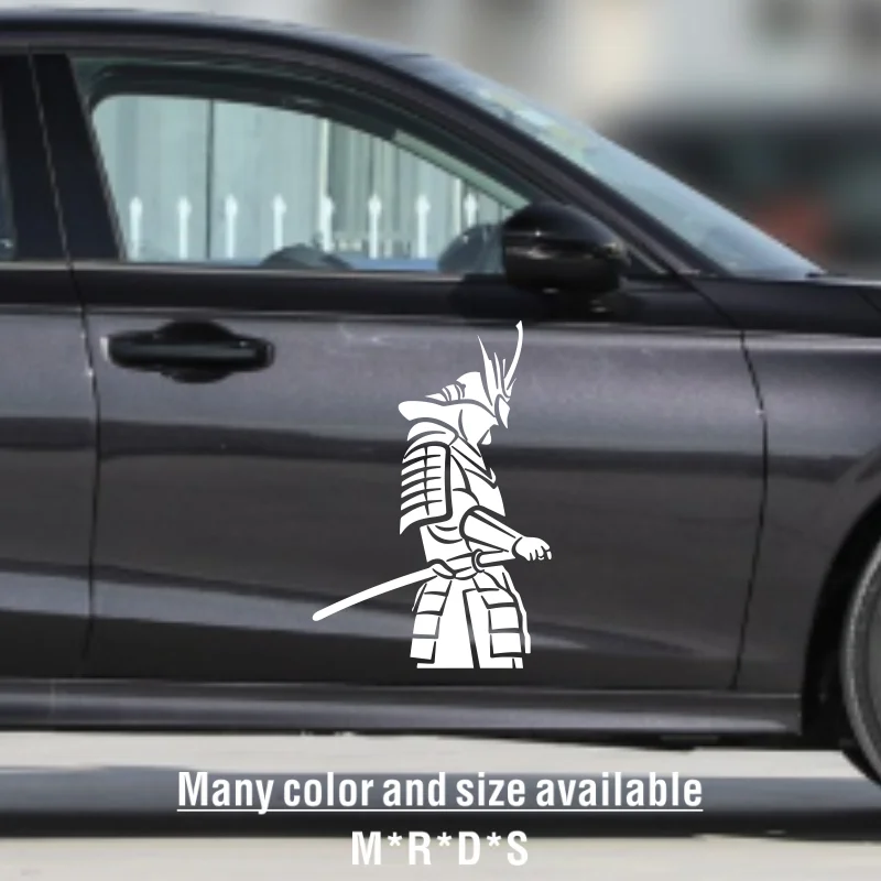 Left Right Japanese Samurai Karate Kendo Icon Logo Decal Silhouette Graphics Car Stickers Bumper Window Trunk Car Door Protector