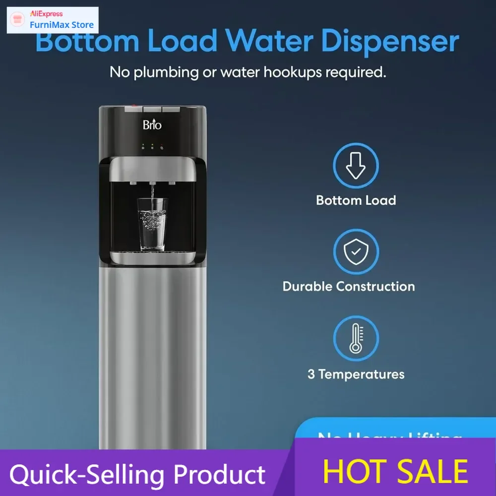 

Limited-time promotionBottom Loading Water Cooler Dispenser for 5 Gallon Bottles - 3 Temperatures with Hot, Room & Cold Spouts,