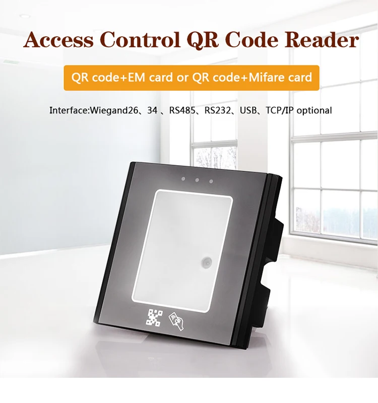 Wiegand 1D 2D NFC QR Code Reader Smart Access Controller Turnstile with QR Code Reader Access Control