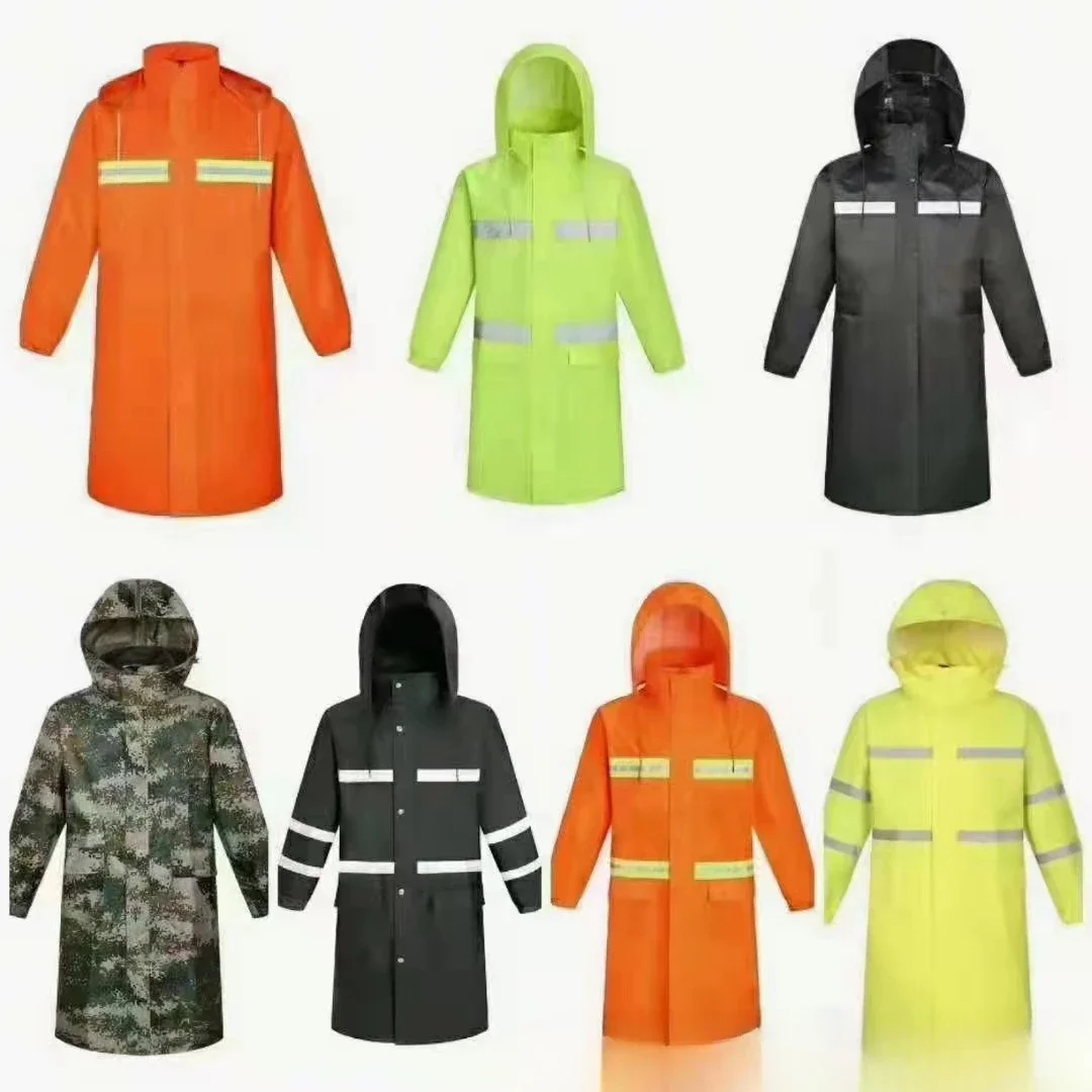 Emergency Duty Reflective Raincoat Rain Coat Women Outdoor One-piece Raincoat Unit Labor Protection Road