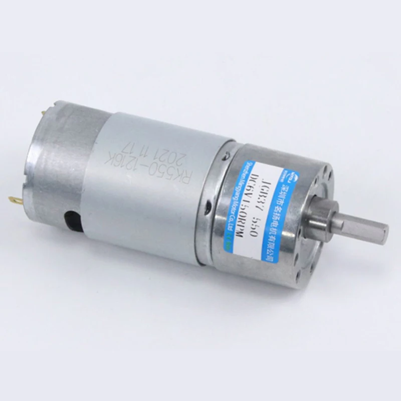 6V 12V Mini 37mm DC Motor Gear Motor Adjustable Speed Can CW CCW High Torque For Homemade JGB37-550