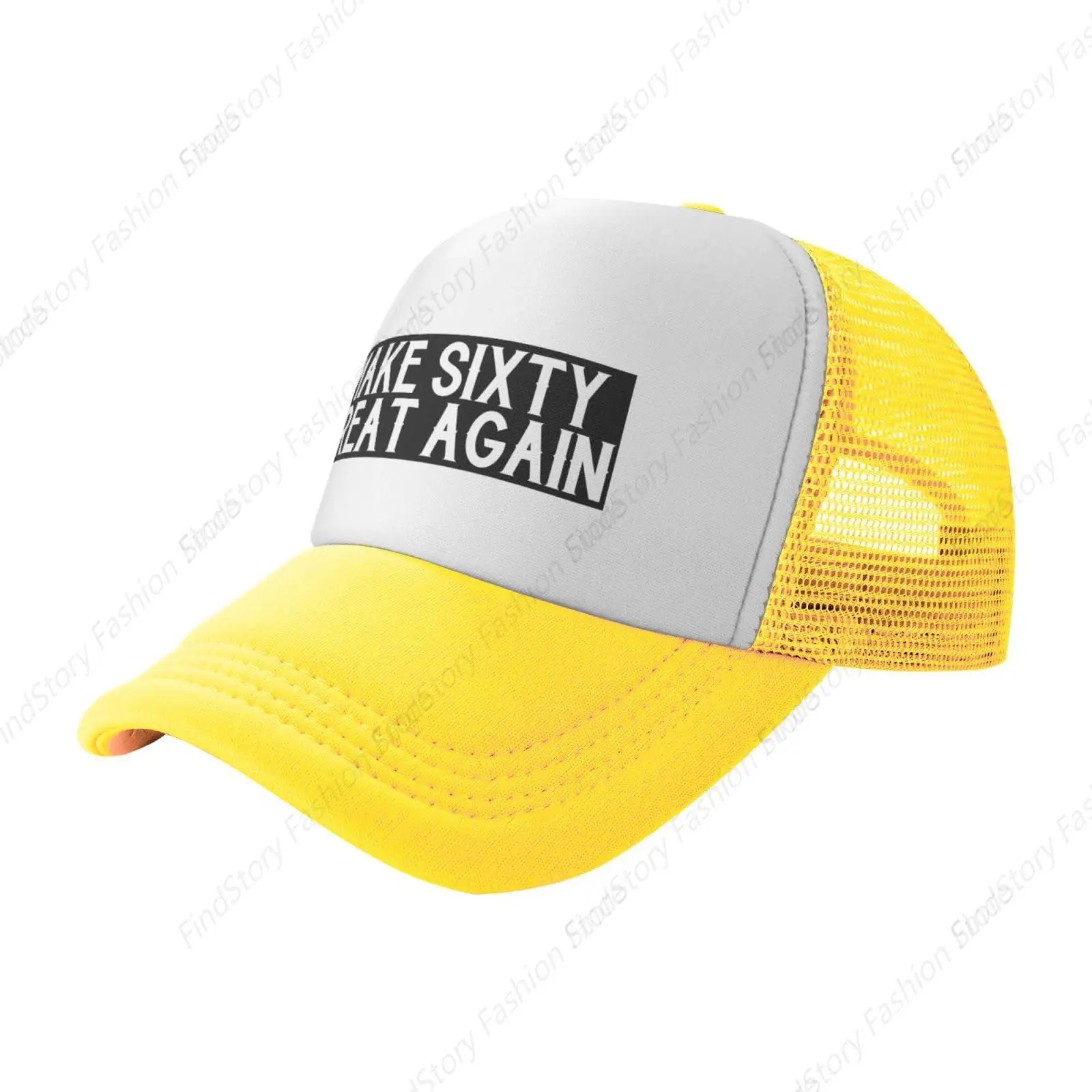 

Funny Make Sixty Great Again Baseball Cap Vintage Trucker Adult Mesh Dad Hat Outdoor Sports Hip Hop Travel Streetwear