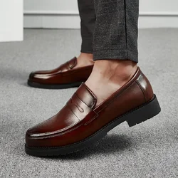 Luxe Mannen Jurk Schoenen Innerlijke Hoge Loafers Mannen Schoenen Casual Schoen Man Fit Classic Party Britse Mannen Hoogte-toenemende Schoenen