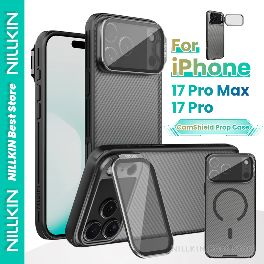 

Чехол Nillkin для Iphone 17 Pro Max/Iphone 17 Pro, крышка объектива камеры, подставка для включения/выключения, чехол из ТПУ + ПК CamShield (прозрачная версия)