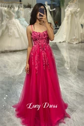 Lucy Ball Gown Line A Up Dress Flower Decoration Mesh Elegant Woman Ceremony Dresses 2024 Wedding Evening Prom Cocktail Party