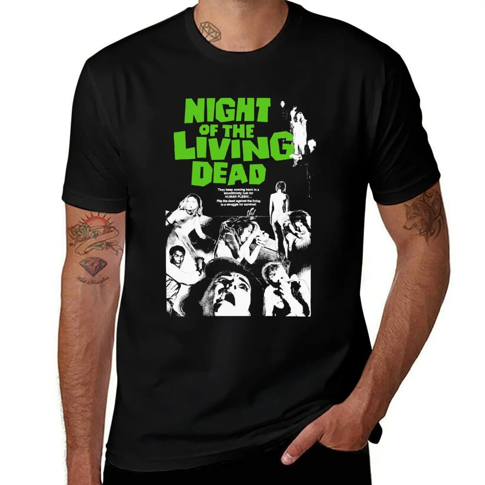 Gifts For Men Night Of The Living Dead Vintage Photograp T-Shirt Casual All Match Short Sleeve T-Shirt