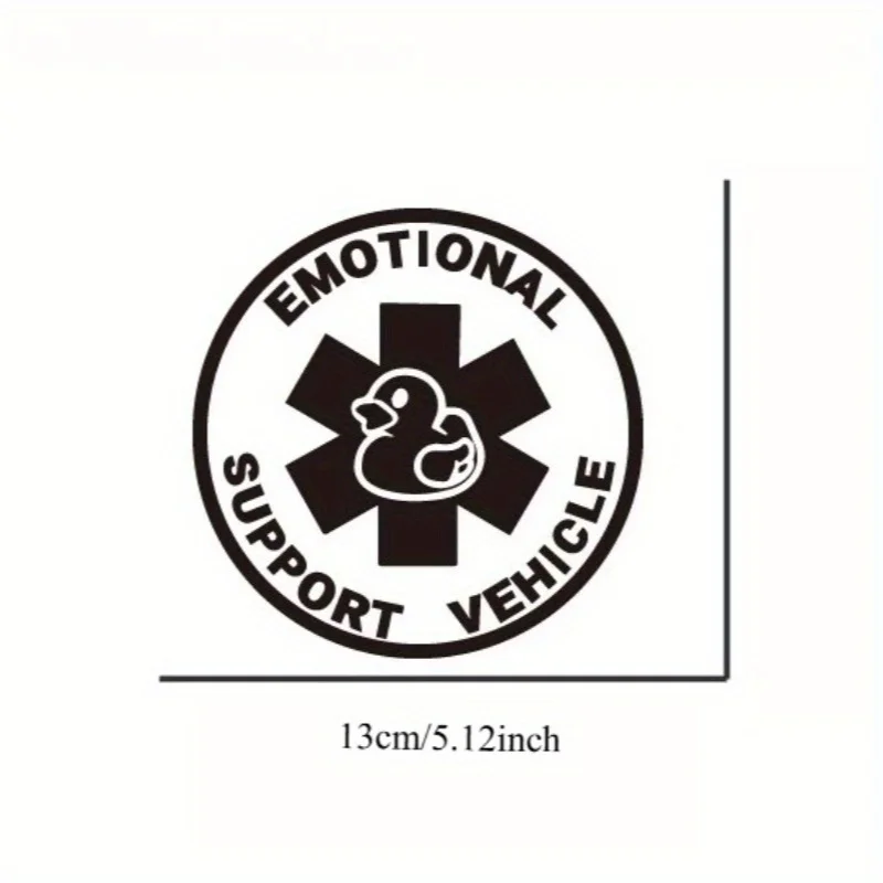 Emotional Support Vehicle Duck Off-Road Vinyl Decal Sticker Waterproof for Car Motorcycle