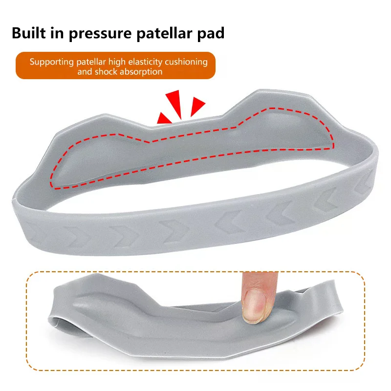 1 قطعة سيليكون الرضفة وتر حزام الركبة مرونة عالية مرنة الركبة دعم حماية ثابتة لثبات الرضفة #5