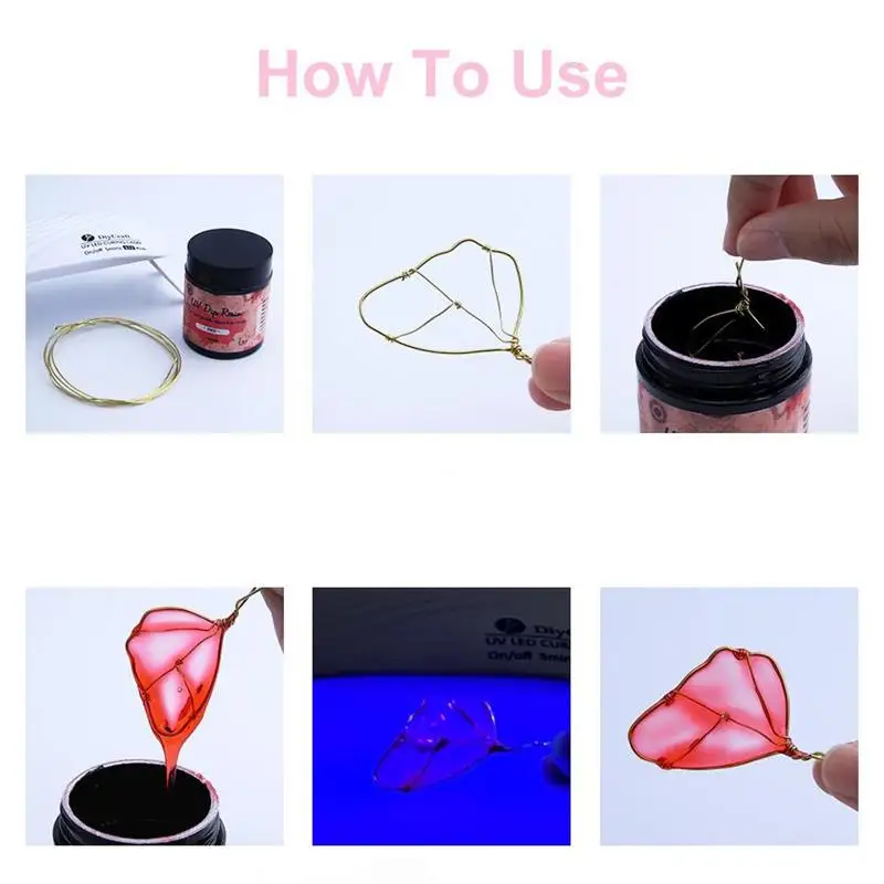 100ml UV DIP Resin Glue For Wire Flowers UV Flower-Making Liquid Resin Curing Crystal UV Glue For DIY Hairpin Jewelry Making