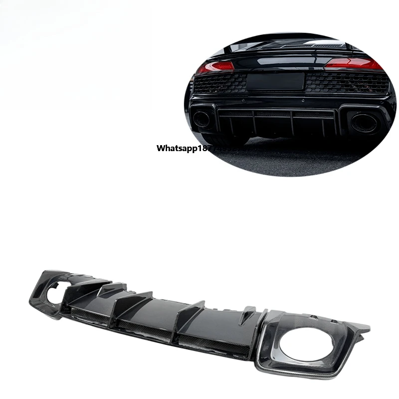 2022+ R8 V10 Rear Diffuser Real Carbon Fiber Rear Bumper Diffuser for  R8 V10 2022+